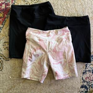 Lot of 3 – 90 Degree by Reflex Girls Active Shorts – Size Medium (10)
